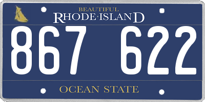 RI license plate 867622