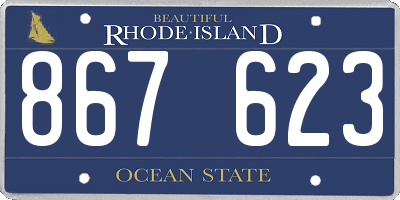 RI license plate 867623