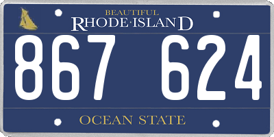 RI license plate 867624