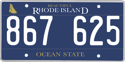 RI license plate 867625