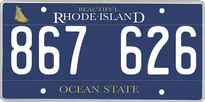 RI license plate 867626
