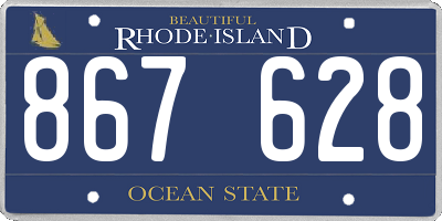 RI license plate 867628