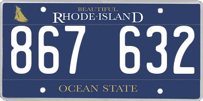 RI license plate 867632