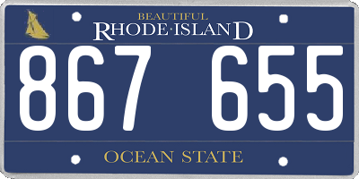 RI license plate 867655