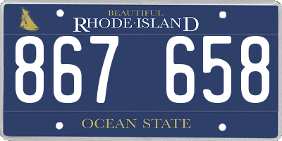RI license plate 867658