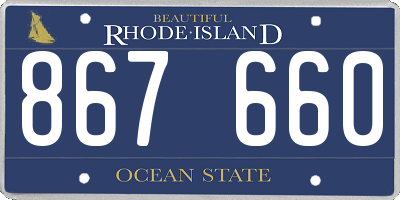 RI license plate 867660