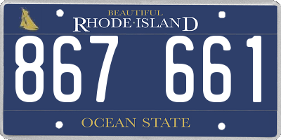 RI license plate 867661
