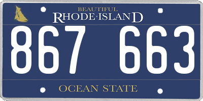 RI license plate 867663