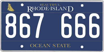 RI license plate 867666