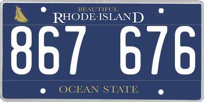 RI license plate 867676