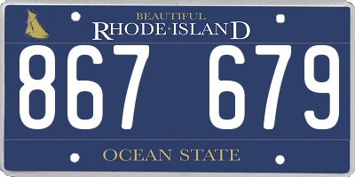 RI license plate 867679