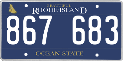 RI license plate 867683