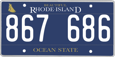 RI license plate 867686