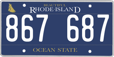 RI license plate 867687