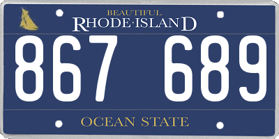 RI license plate 867689
