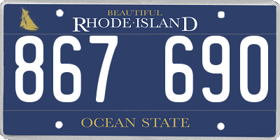 RI license plate 867690