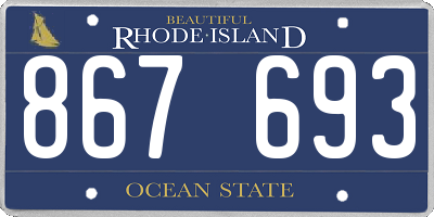 RI license plate 867693