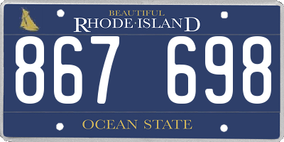 RI license plate 867698