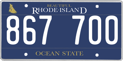 RI license plate 867700
