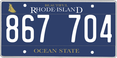 RI license plate 867704