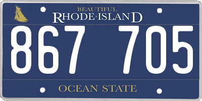 RI license plate 867705