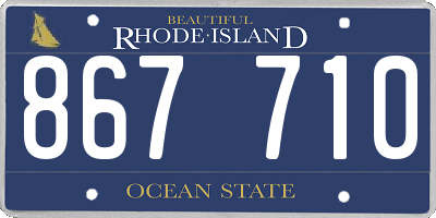 RI license plate 867710