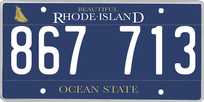 RI license plate 867713