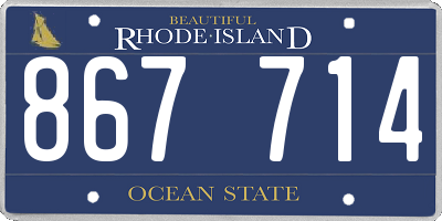 RI license plate 867714
