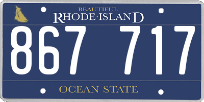 RI license plate 867717