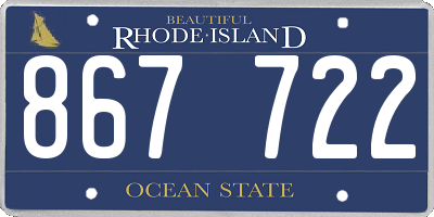 RI license plate 867722