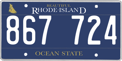 RI license plate 867724
