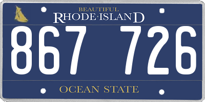 RI license plate 867726