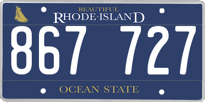 RI license plate 867727