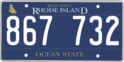 RI license plate 867732