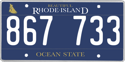 RI license plate 867733