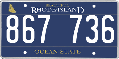 RI license plate 867736