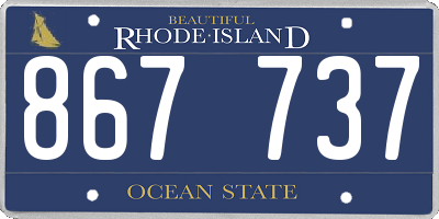 RI license plate 867737