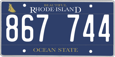 RI license plate 867744