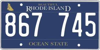 RI license plate 867745