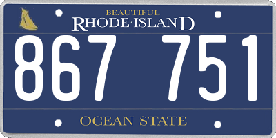 RI license plate 867751