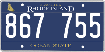 RI license plate 867755