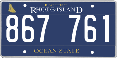 RI license plate 867761