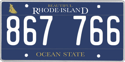 RI license plate 867766