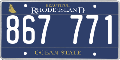 RI license plate 867771