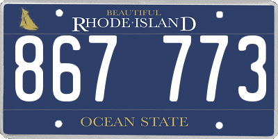 RI license plate 867773