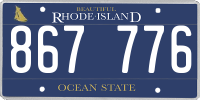 RI license plate 867776