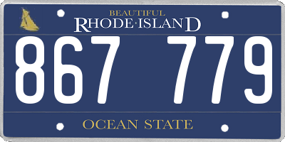 RI license plate 867779