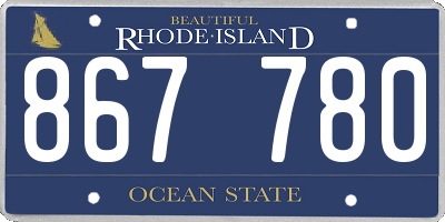 RI license plate 867780