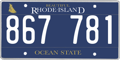 RI license plate 867781