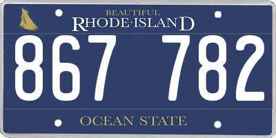 RI license plate 867782
